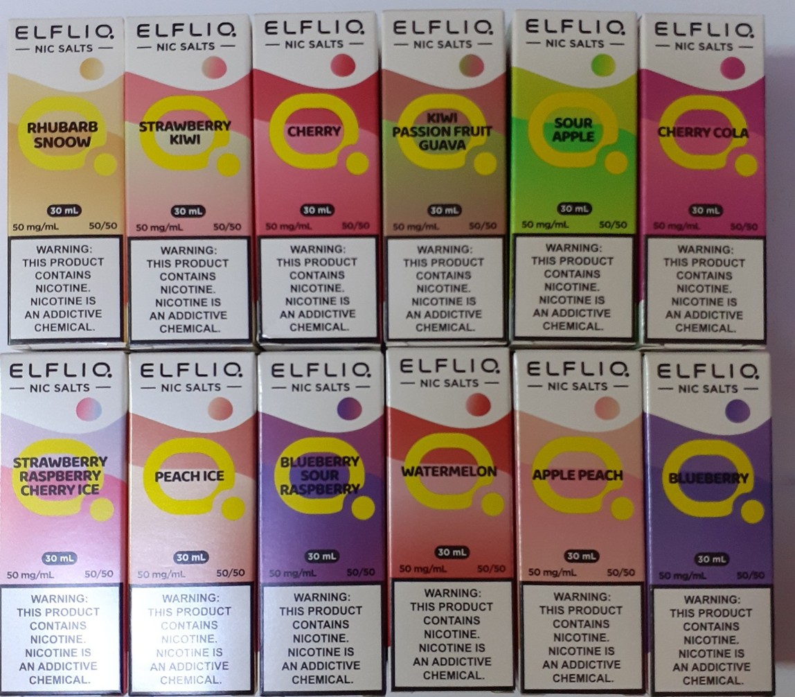 Náhradní náplň do elektronické cigarety ELFLIQ, nic salts, e-liquid, různé příchutě: Fotografie č. 3