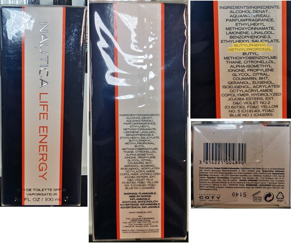 Toaletní voda NAUTICA LIFE ENERGY, EAU DE TOILETTE VAPORISATEUR: Fotografie