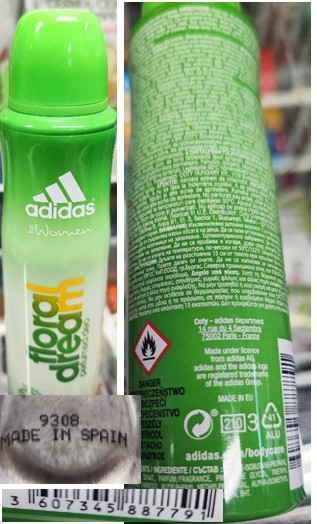 Antiperspirant Adidas, for Women, floral dream, perfumed deo: Fotografie